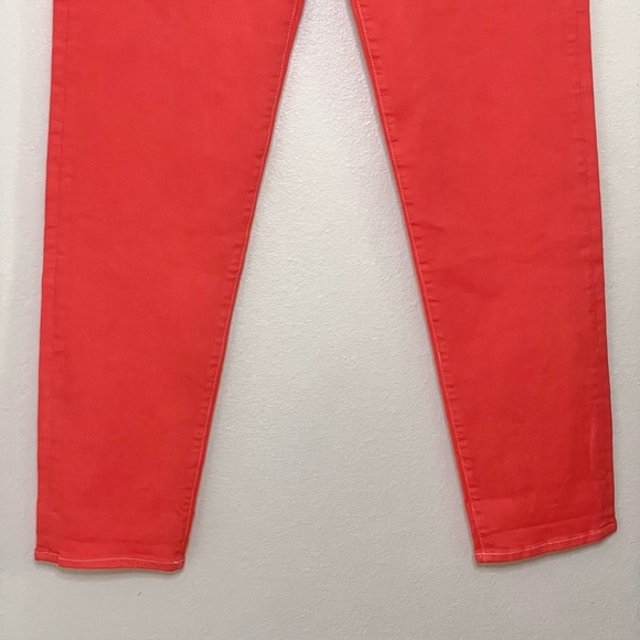 Mother The Tune Up Bona Fide Hover Slim Straight Jean Play Date Hot Coral 29 - Picture 9 of 16